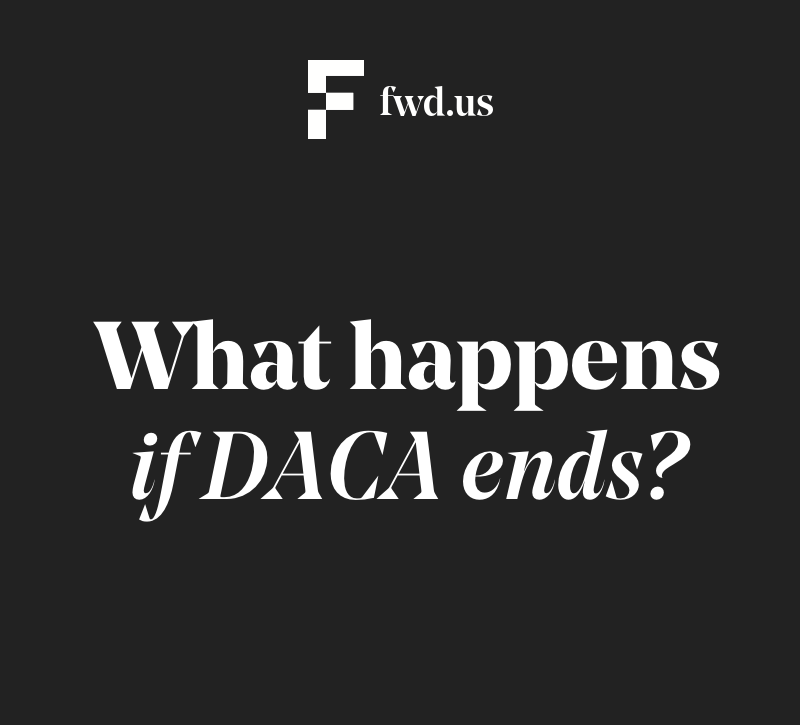White text on a black background reads, "What happens if DACA ends?"